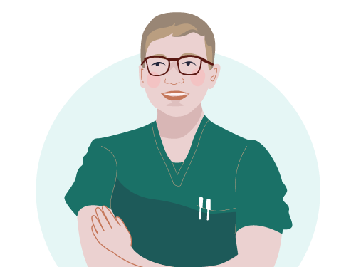 Illustration av sjuksköterska